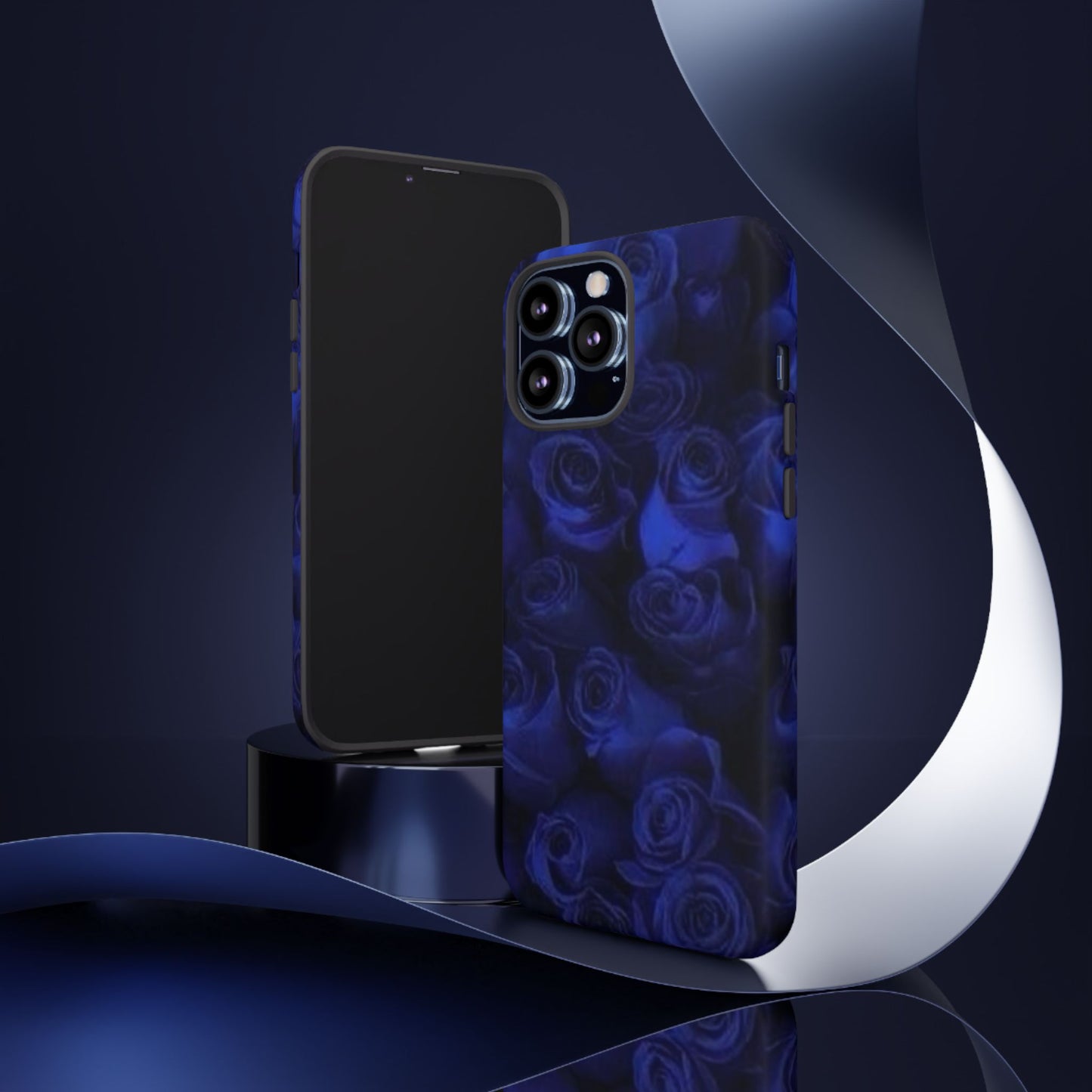 Dark Blue Roses Tough Phone Case