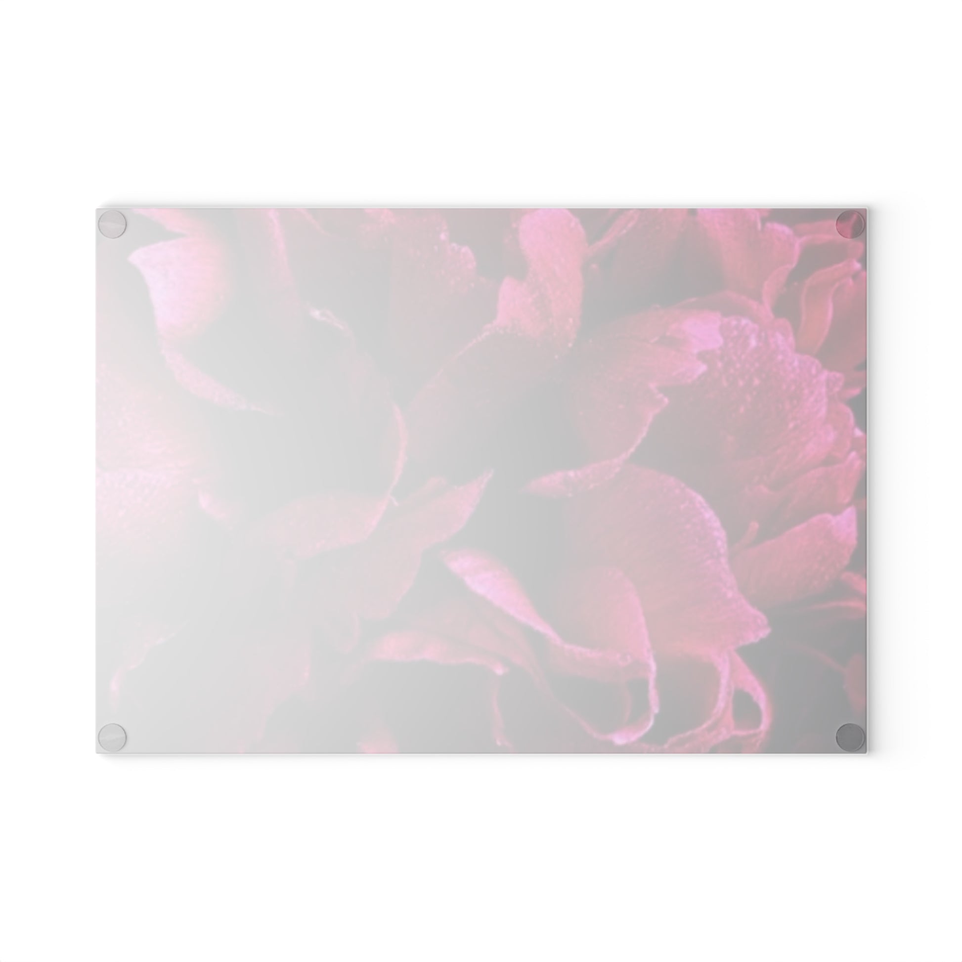 Magenta Floral Glass Cutting Board – Bright & Elegant Kitchen Accessory