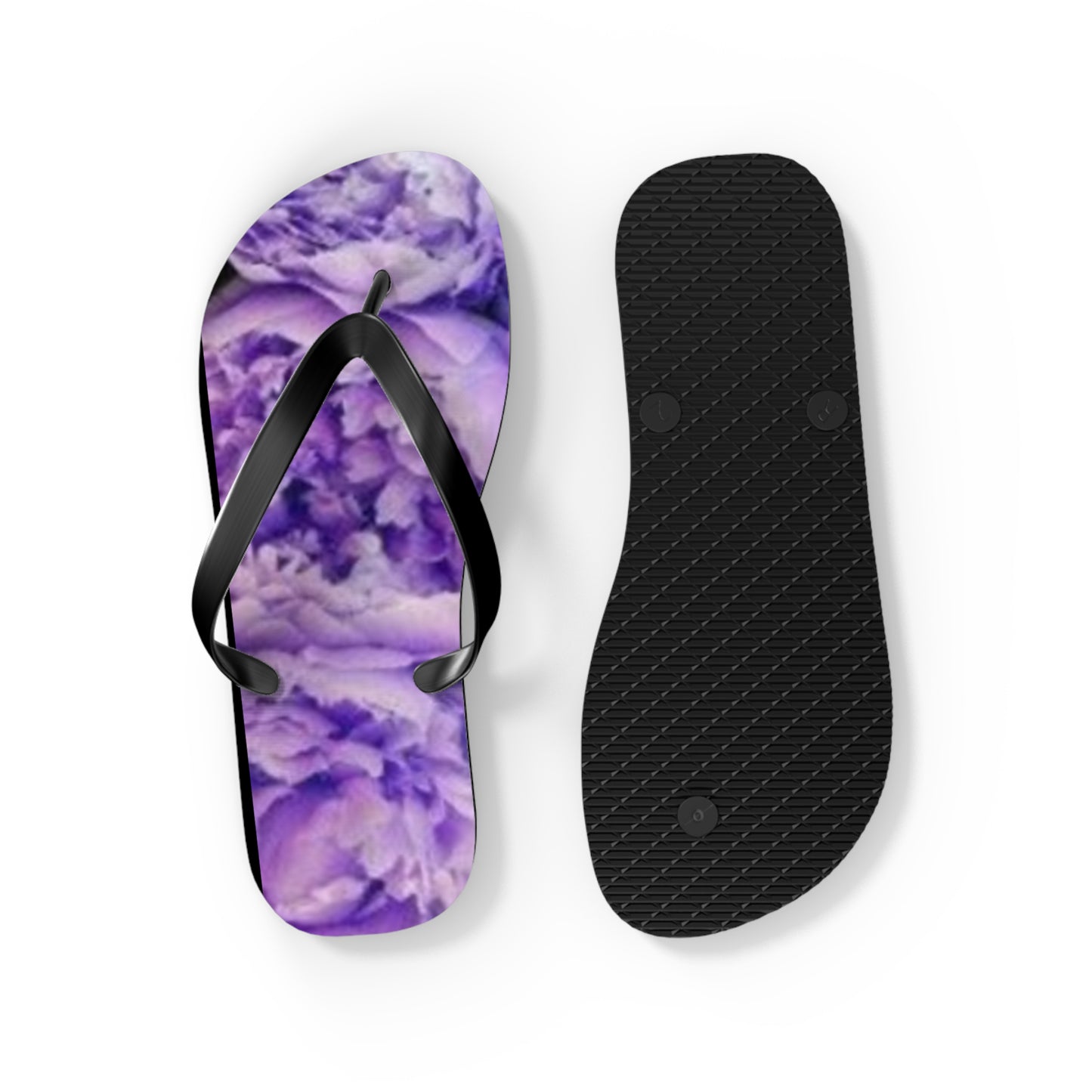 Purple Peony Flip Flops