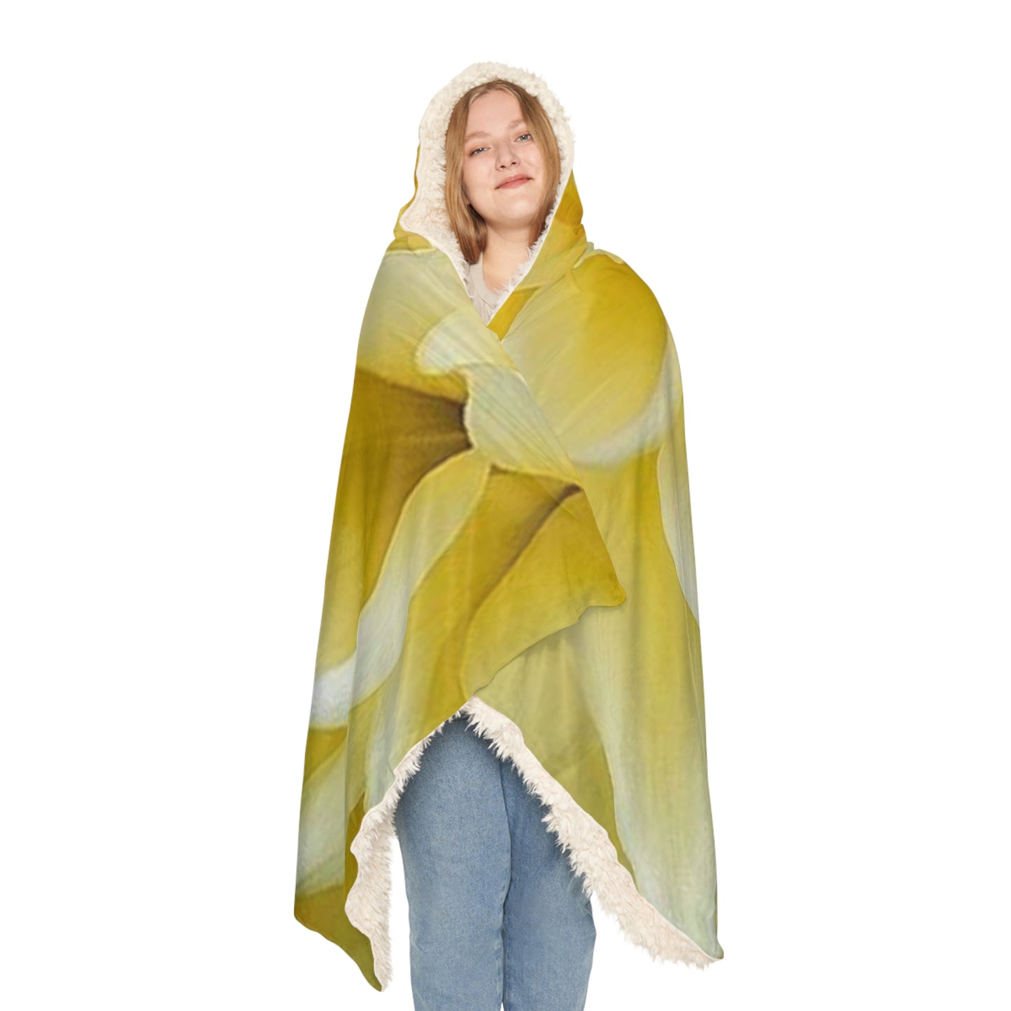 Yellow Dahlia Hood Blanket