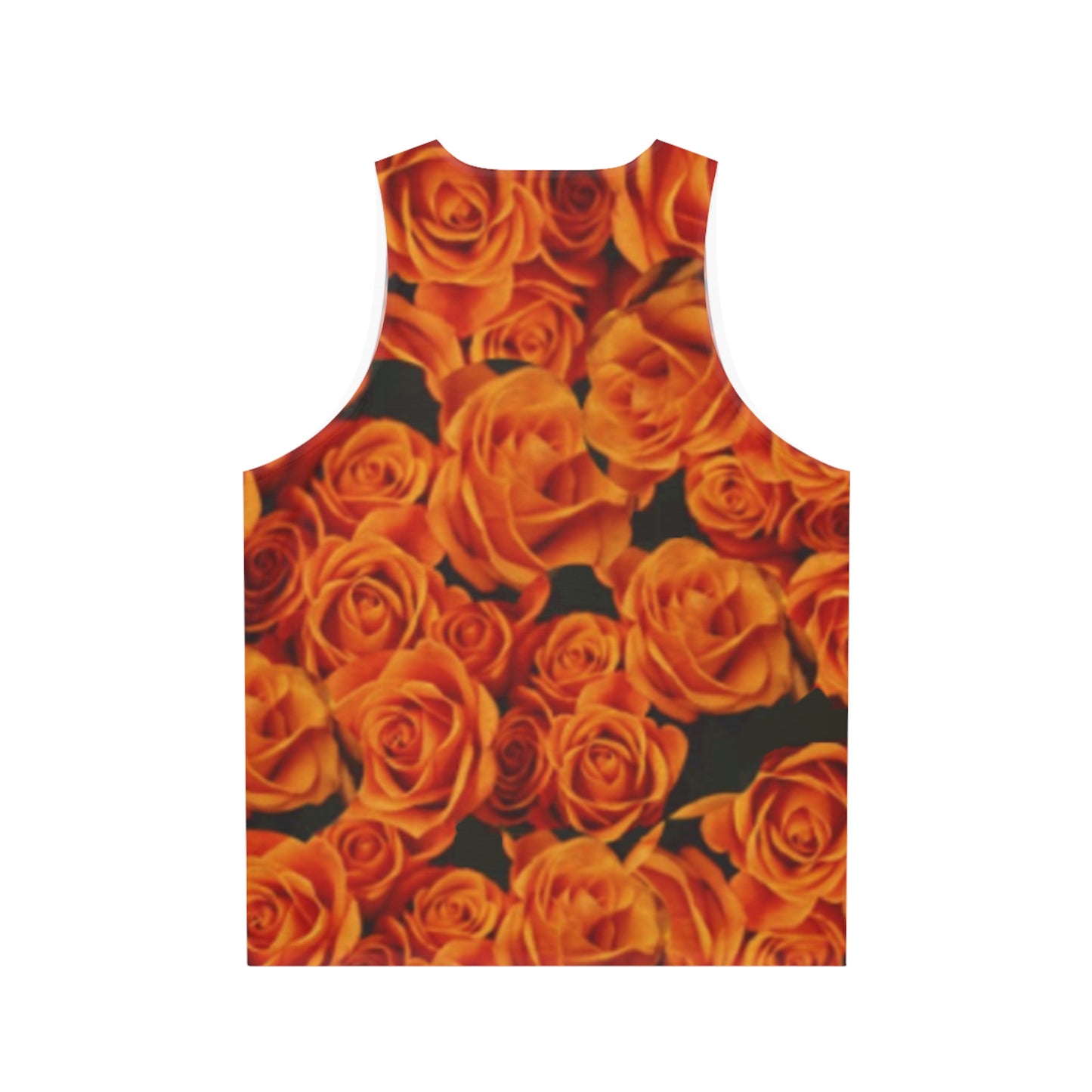 Orange Roses Floral Design Tank Top