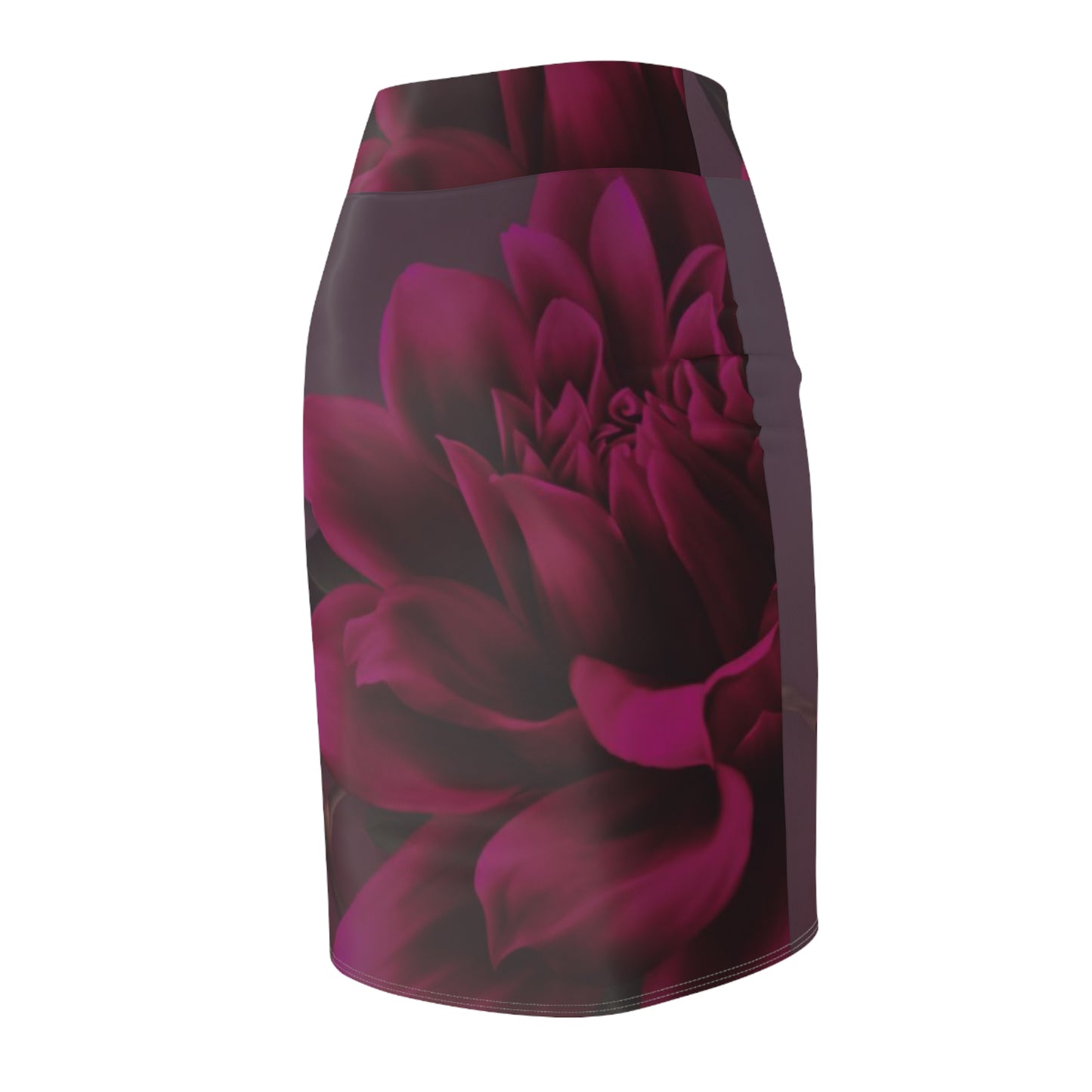 Magenta Dahlia Pencil Skirt