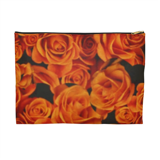 Orange Roses Accessory Pouch