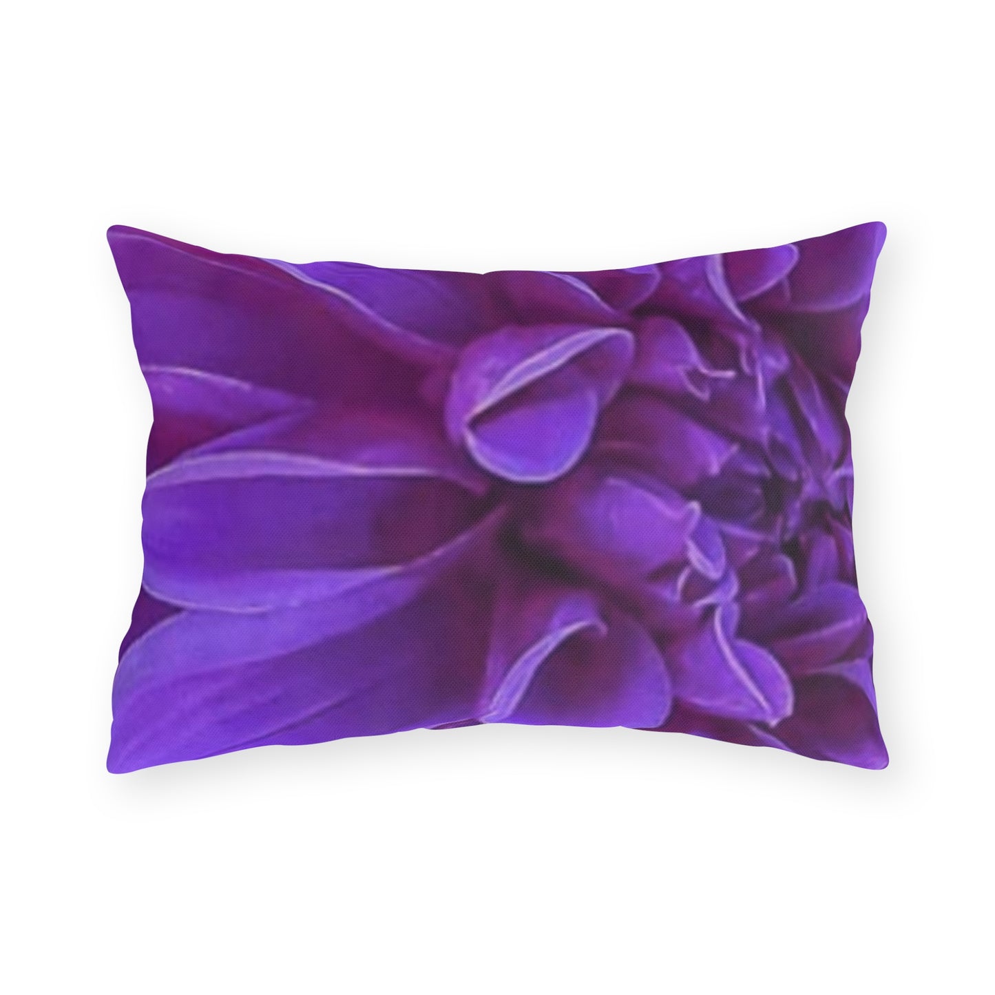  Purple Dahlia Floral Outdoor Pillow