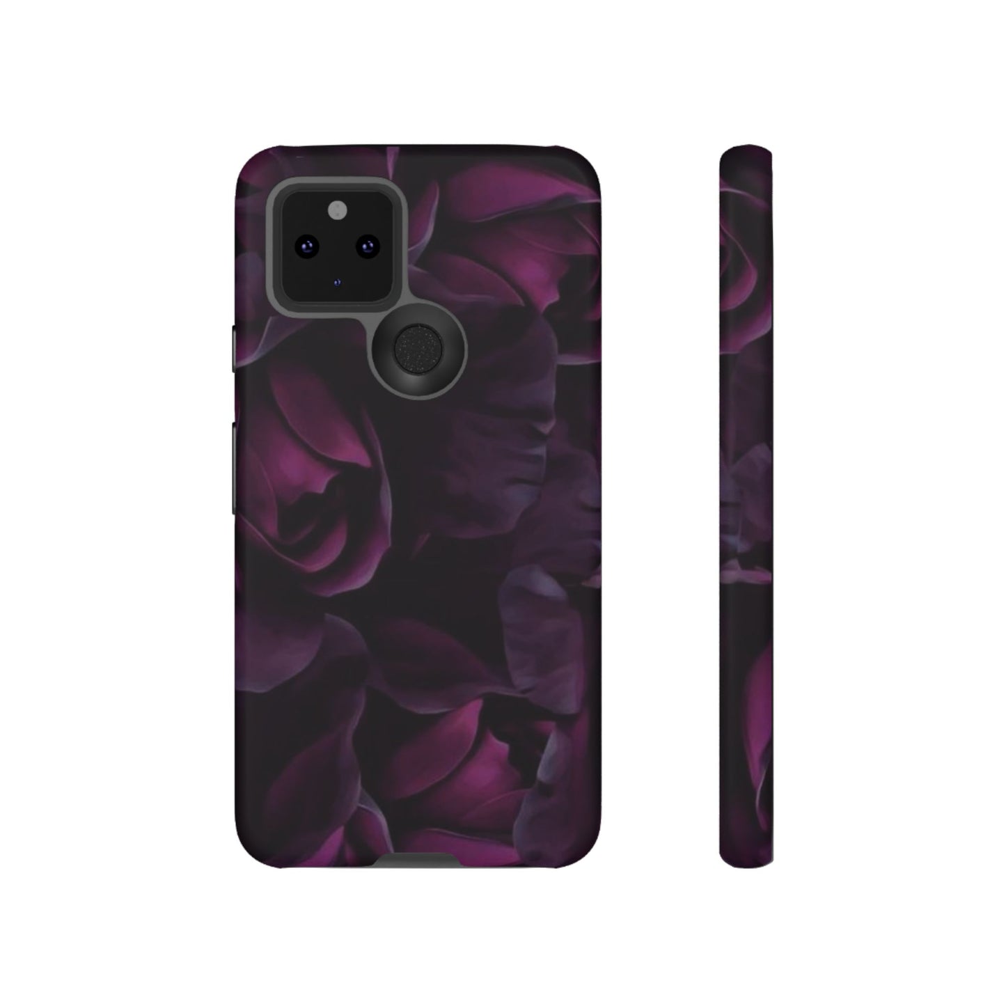 Dark Purple Floral Tough Phone Case