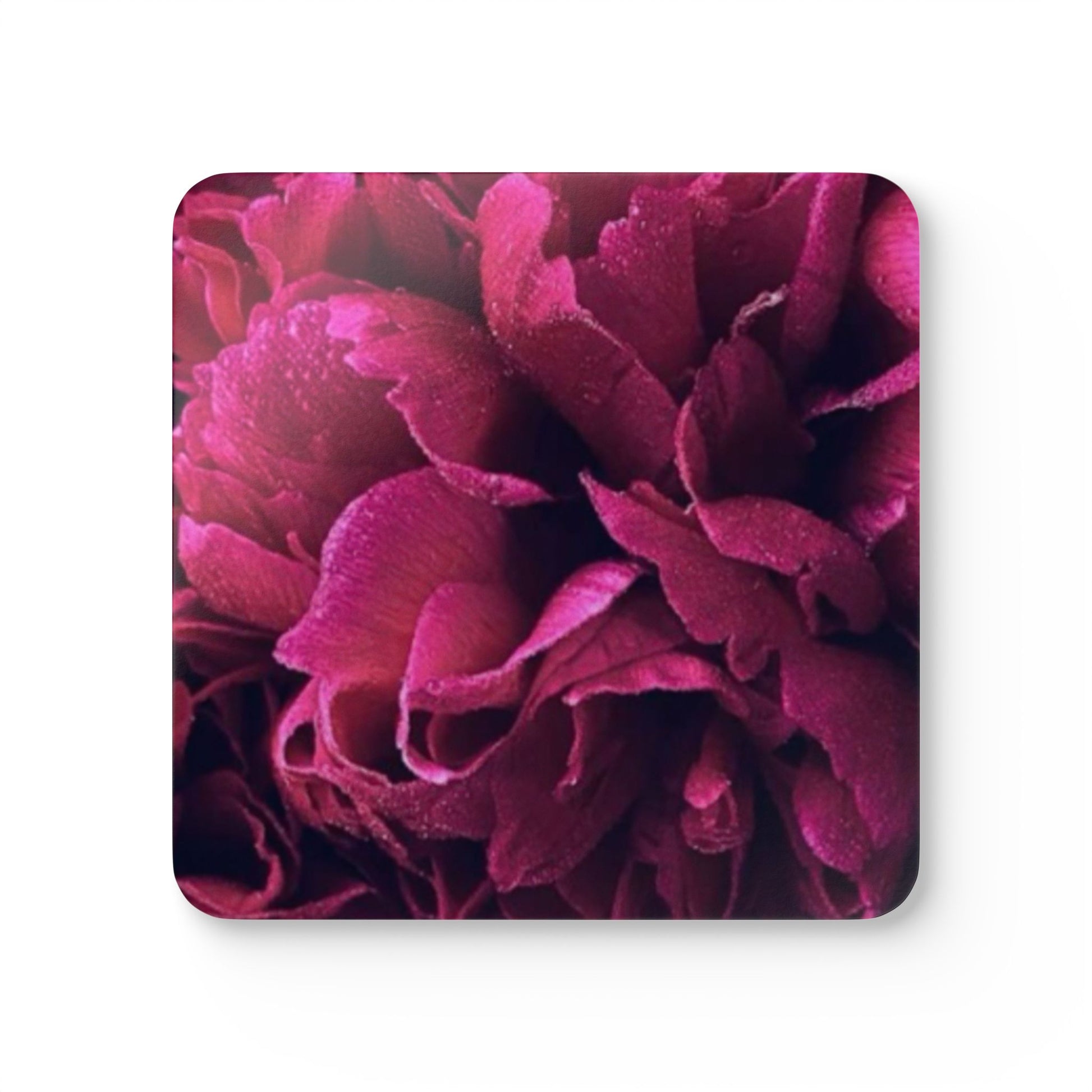 Magenta Floral Drink Coasters For Table 