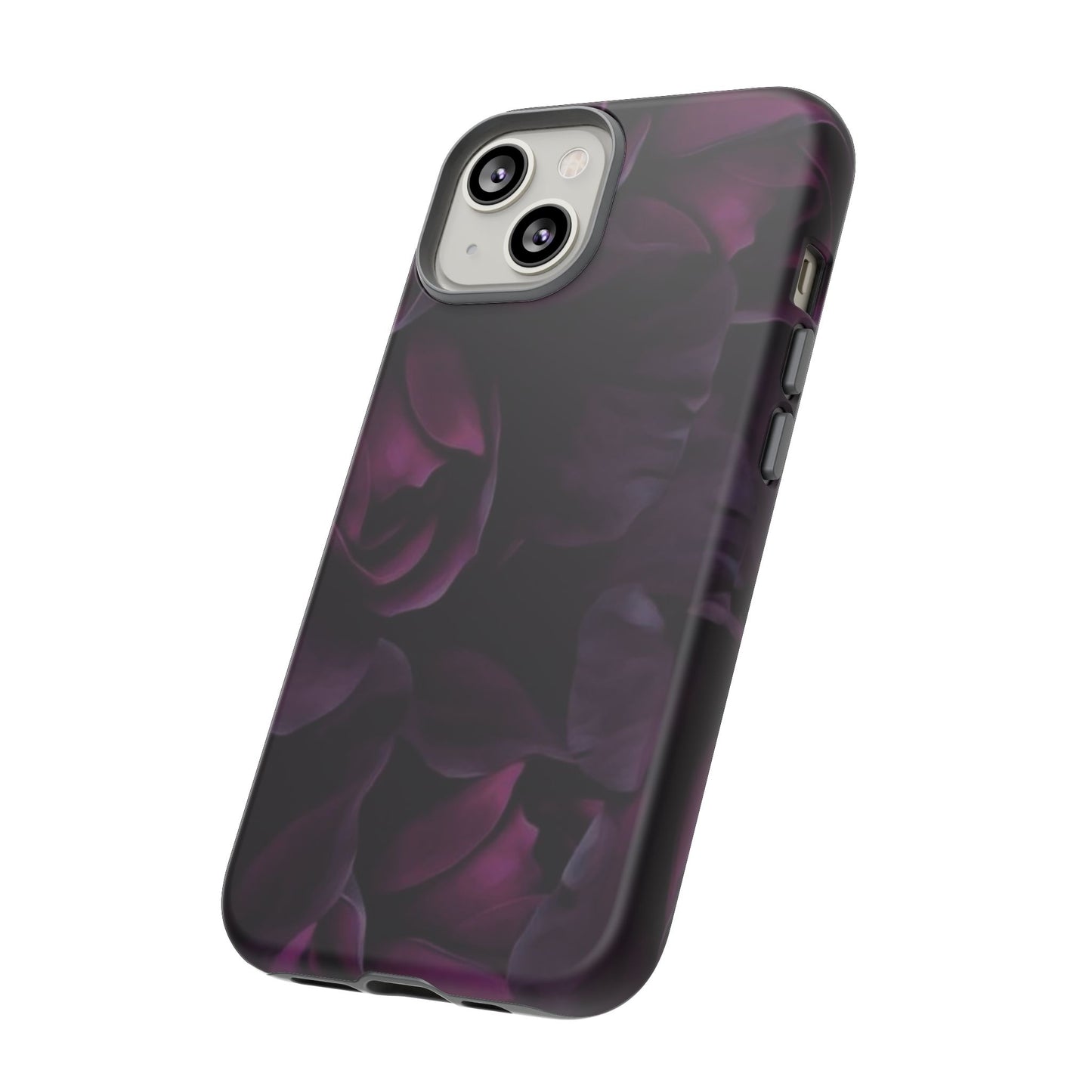 Dark Purple Floral Tough Phone Case