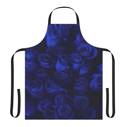 Dark Blue Roses Apron