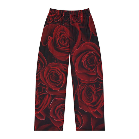 Red Roses Cozy Floral Pajama Pant
