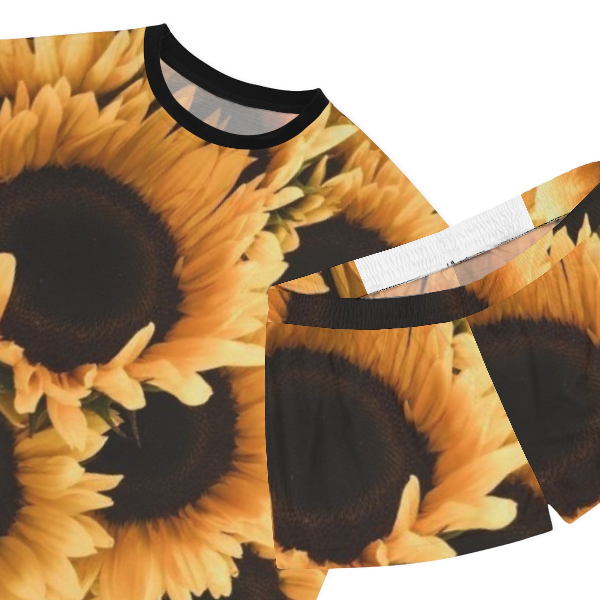 Sunflower Floral Pajama Set for Women