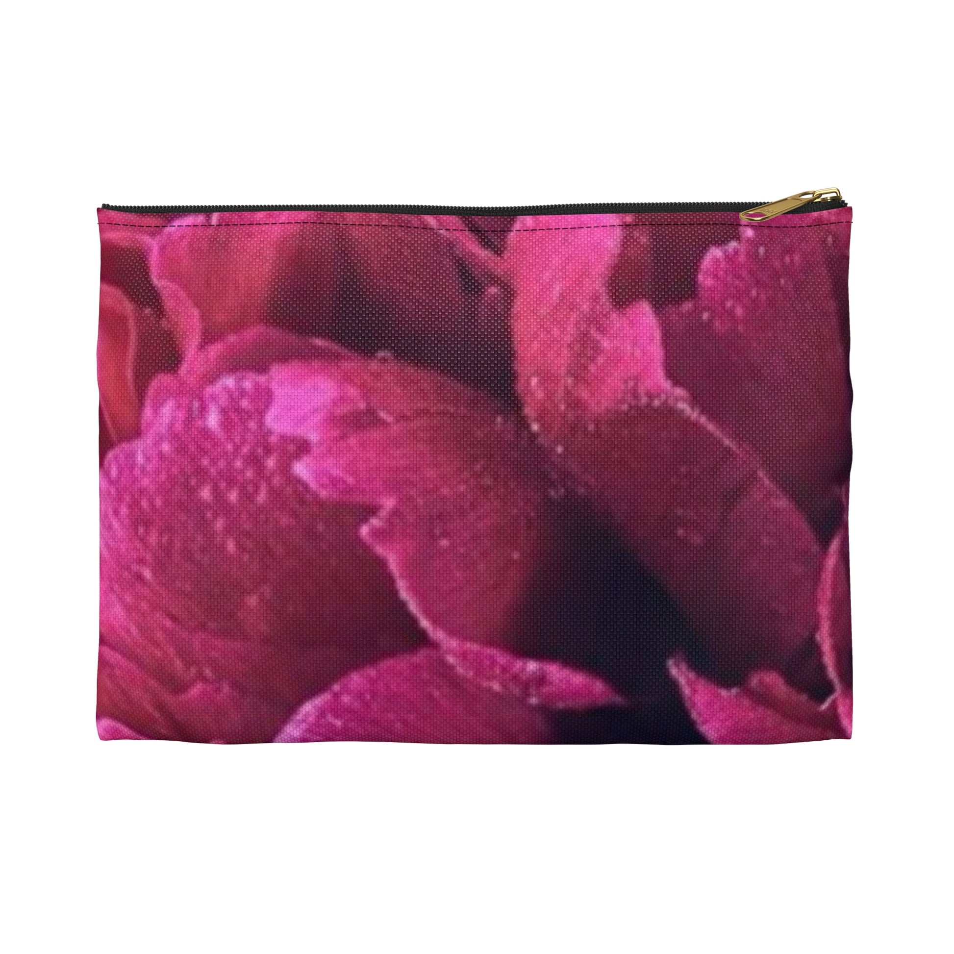 Magenta Floral Accessory Pouch – Bright & Bold