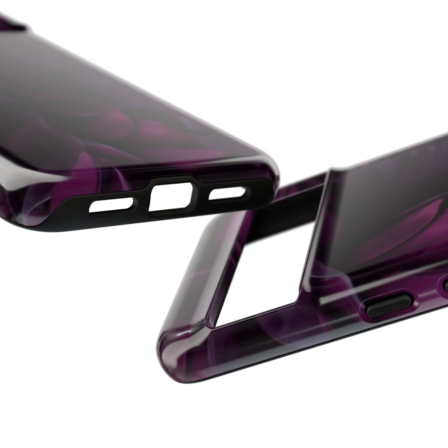 Dark Purple Floral Tough Phone Case