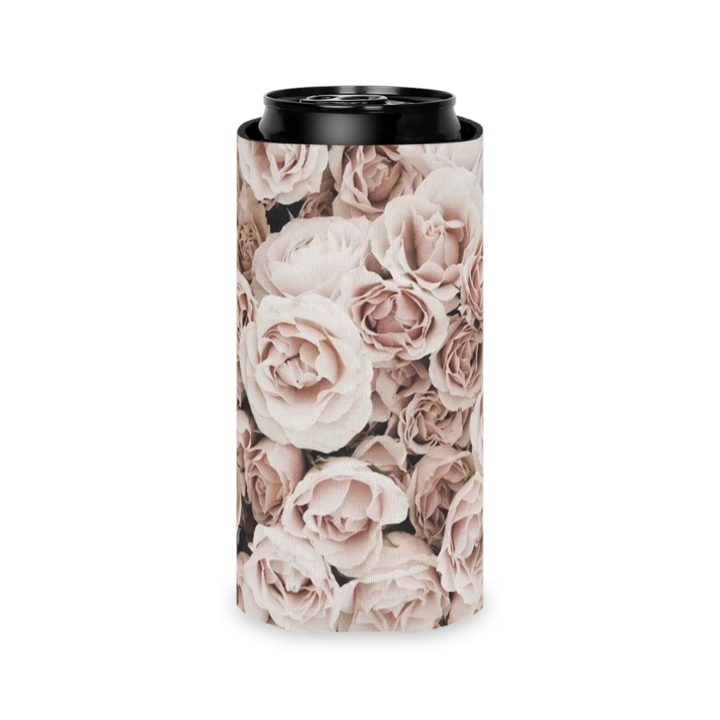 Floral Can Cooler - Light Pink Floral Design