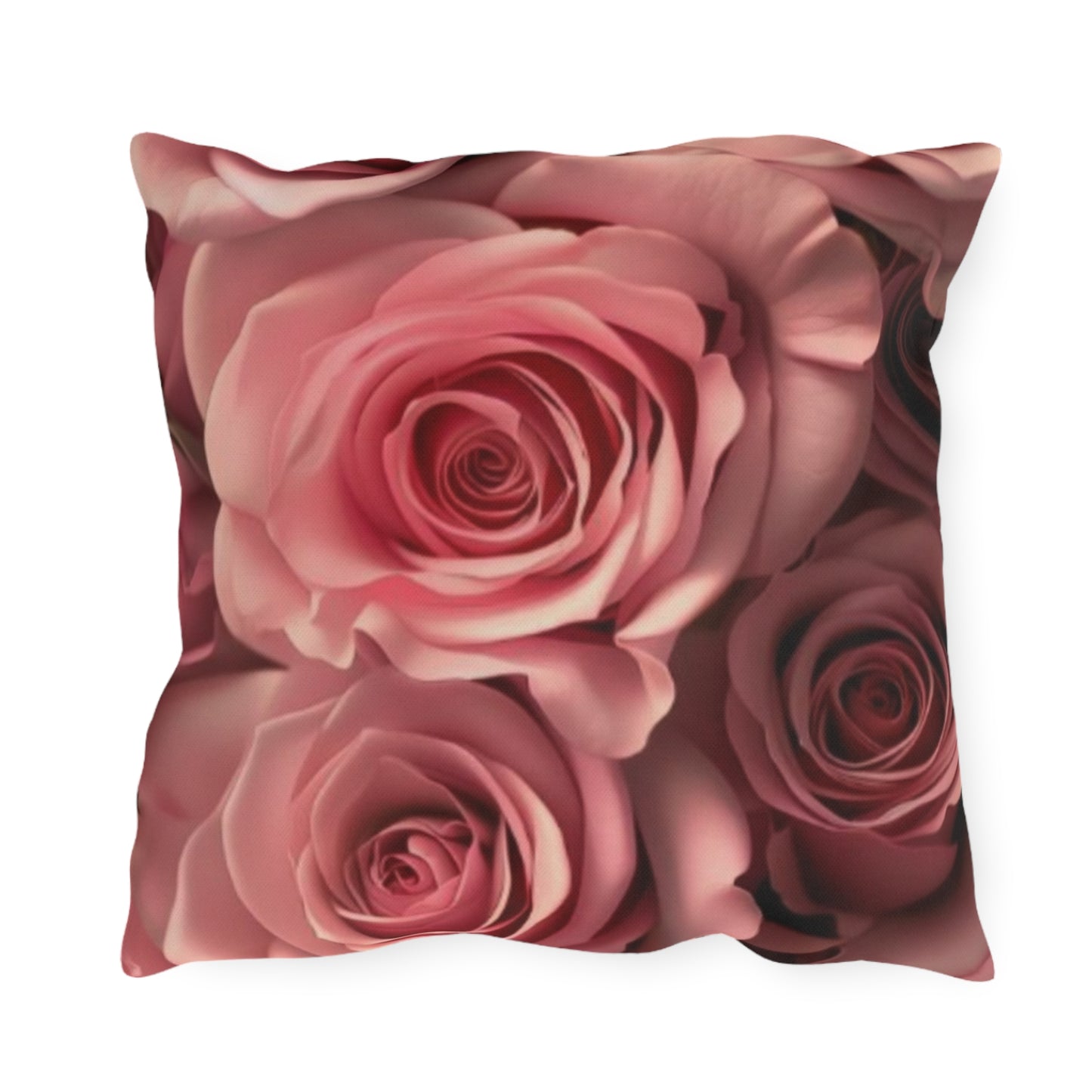 Pink Roses Outdoor Pillow
