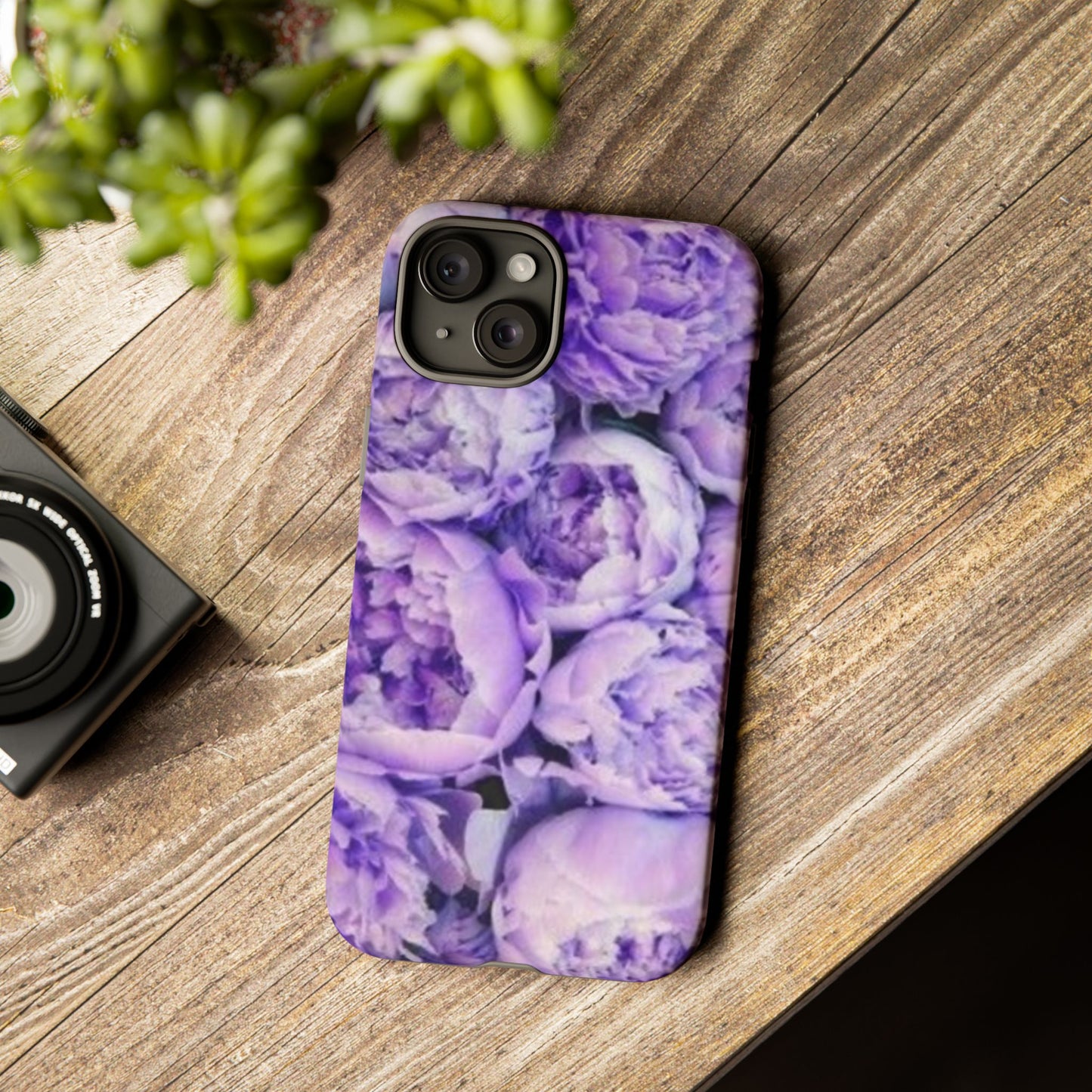 Purple Peony Tough Phone Case