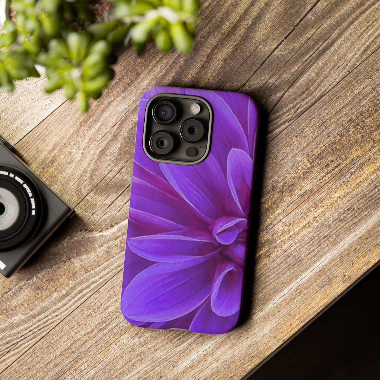 Purple Dahlia Tough Phone Case