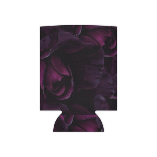 Dark Purple Floral Can Cooler