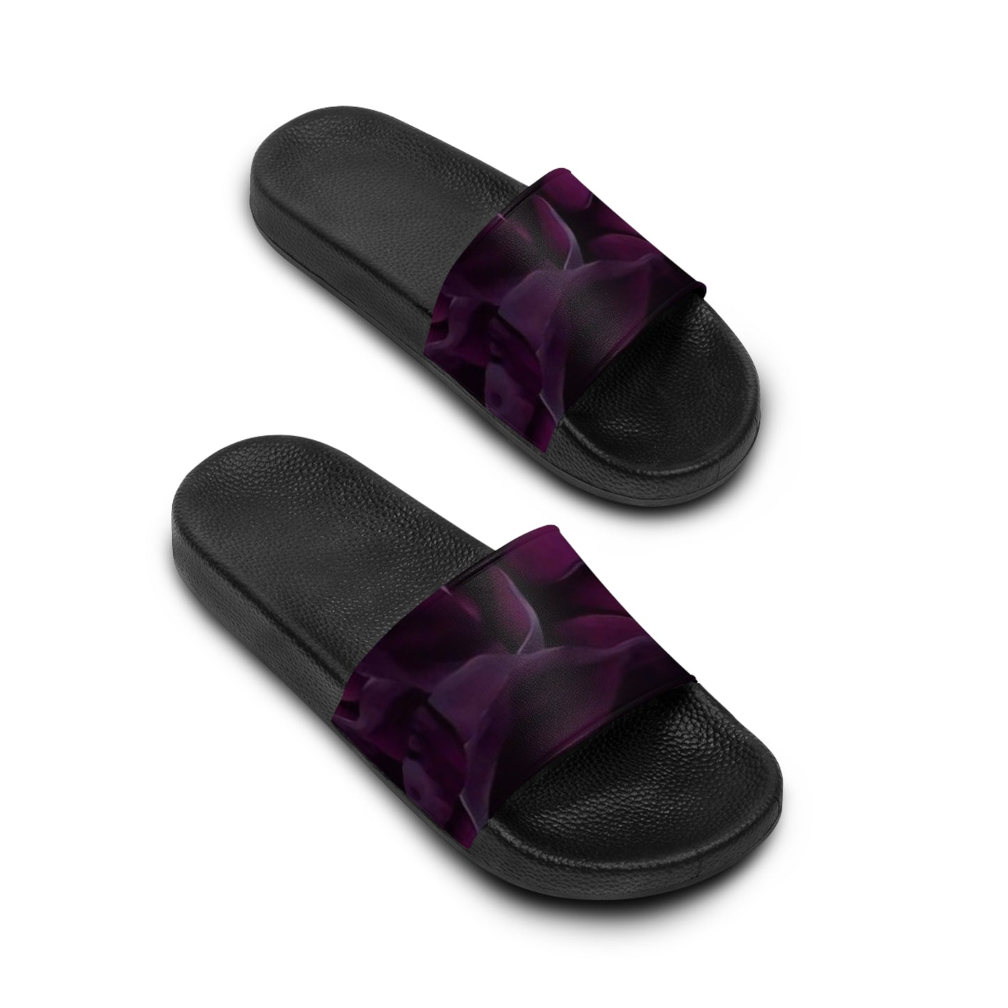 Dark Purple Floral Sandals