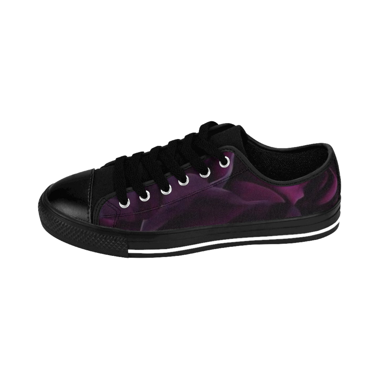 Dark Purple Floral Sneakers