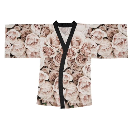 Light Pink Floral Japanese Style Kimono Robe