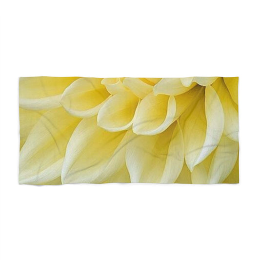 Yellow Dahlia Beach Towel
