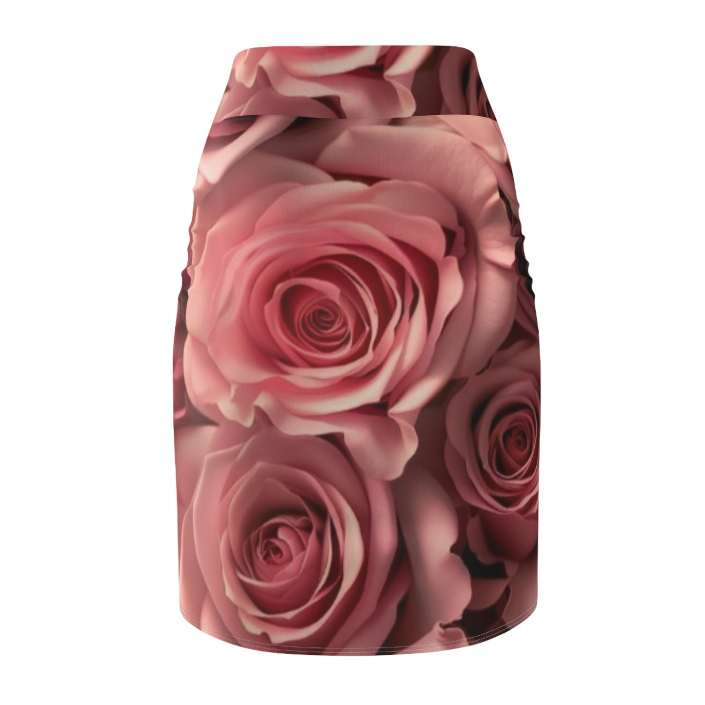 Pink Roses Pencil Skirt