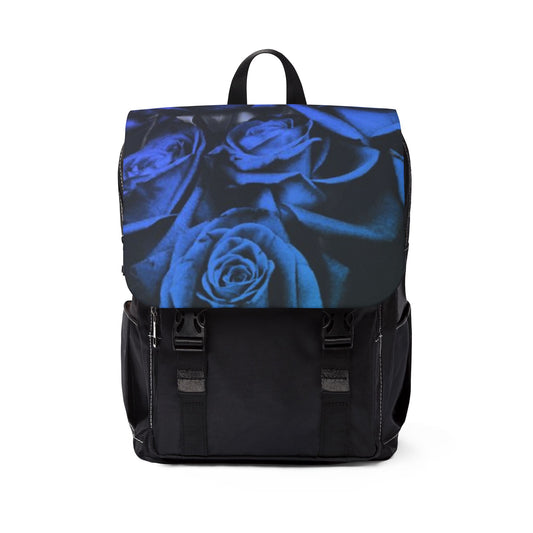 Blue Roses Flap Backpack