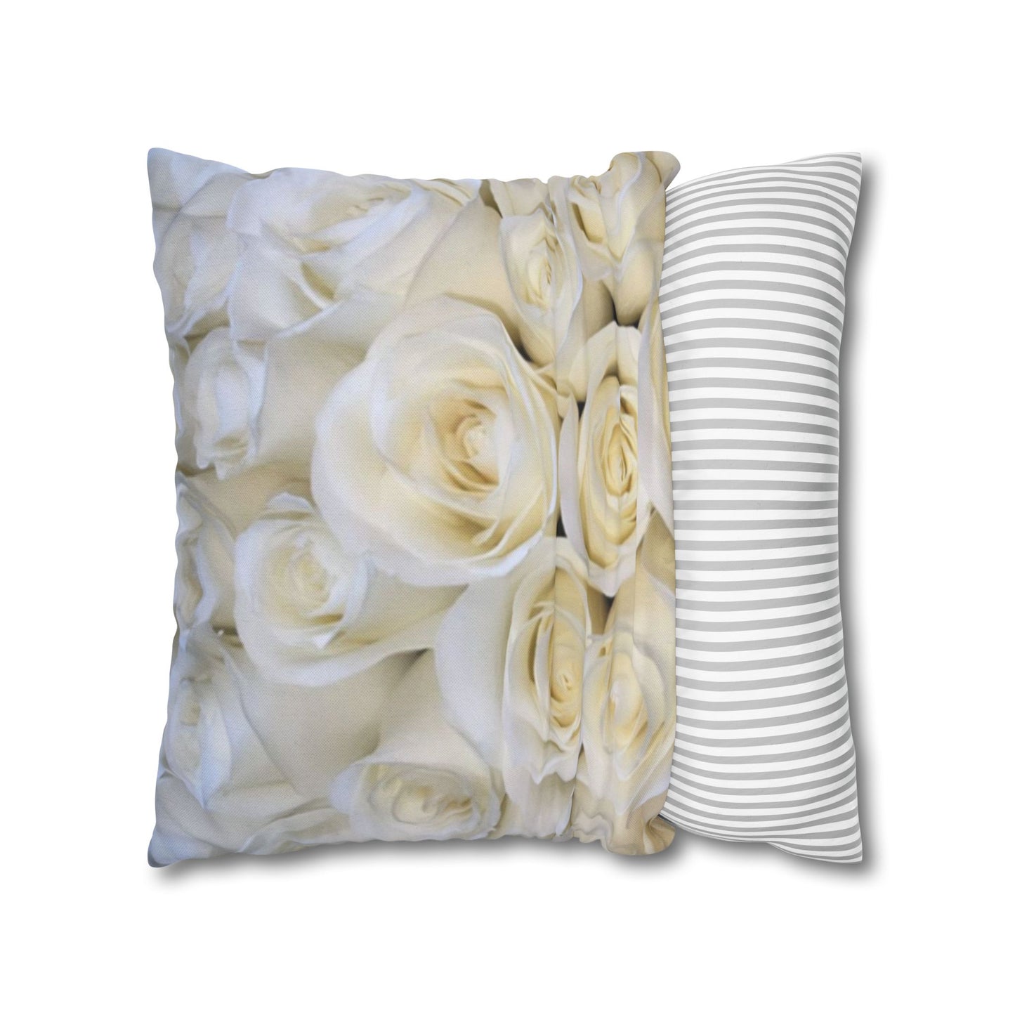 White Roses Square Pillowcase