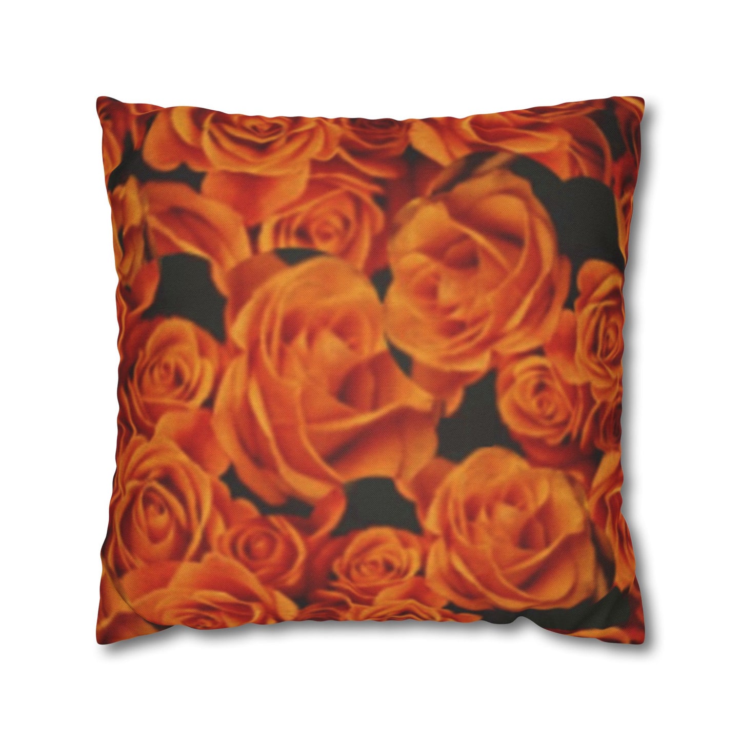 Orange Roses Square Pillowcase