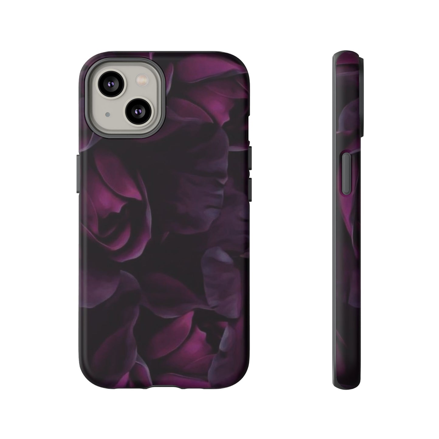 Dark Purple Floral Tough Phone Case