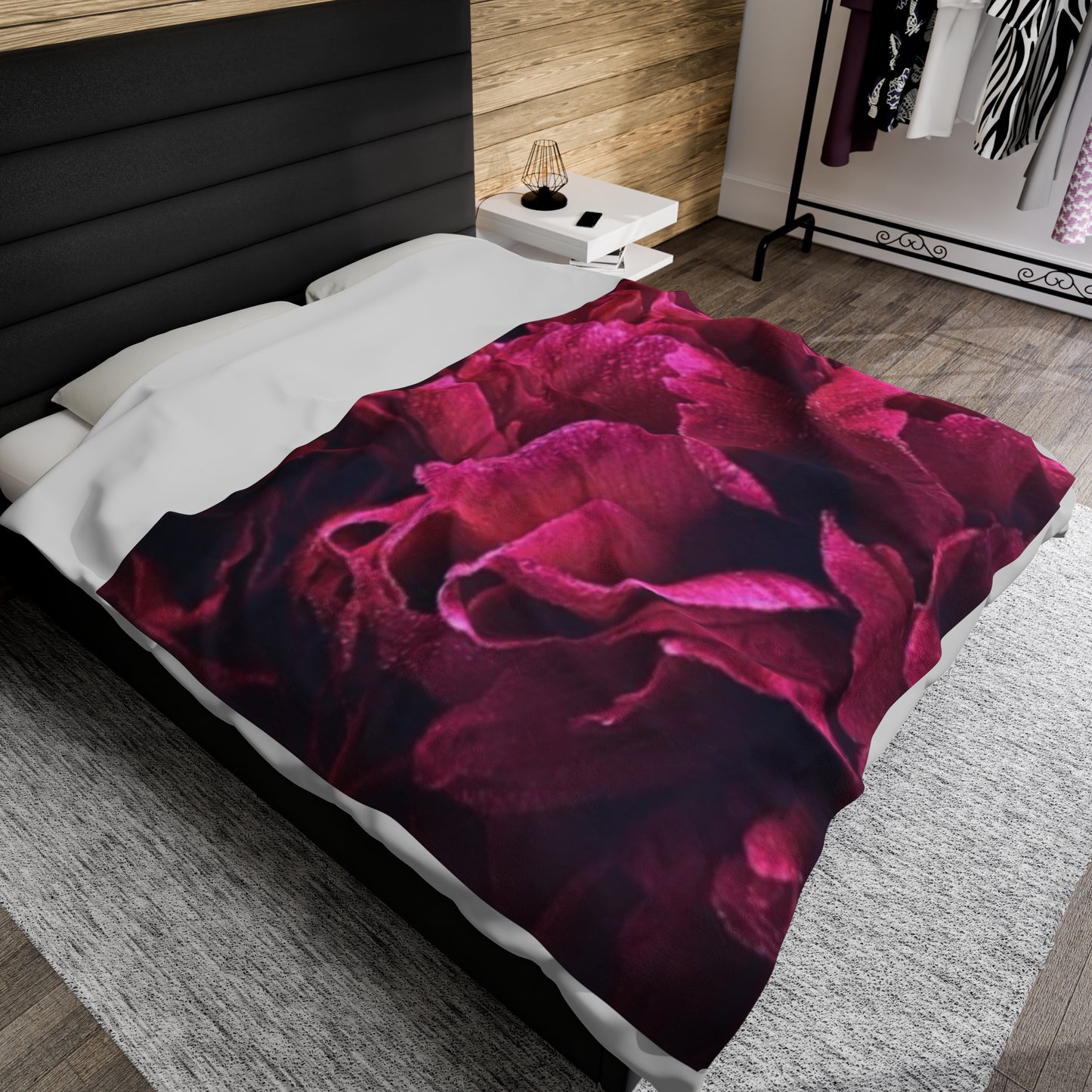 Magenta Floral Blanket