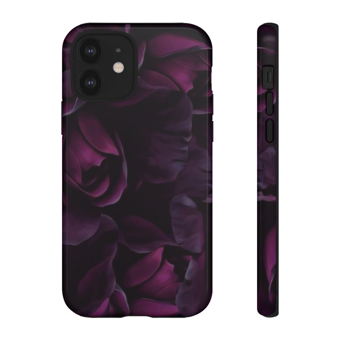 Dark Purple Floral Tough Phone Case