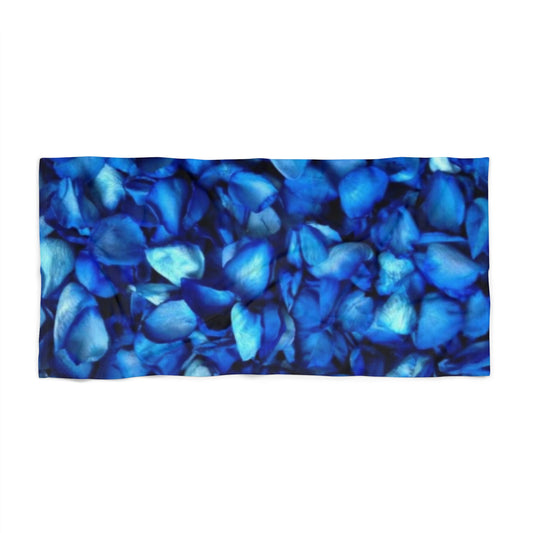  Floral Beach Soft Towel – Blue Petals