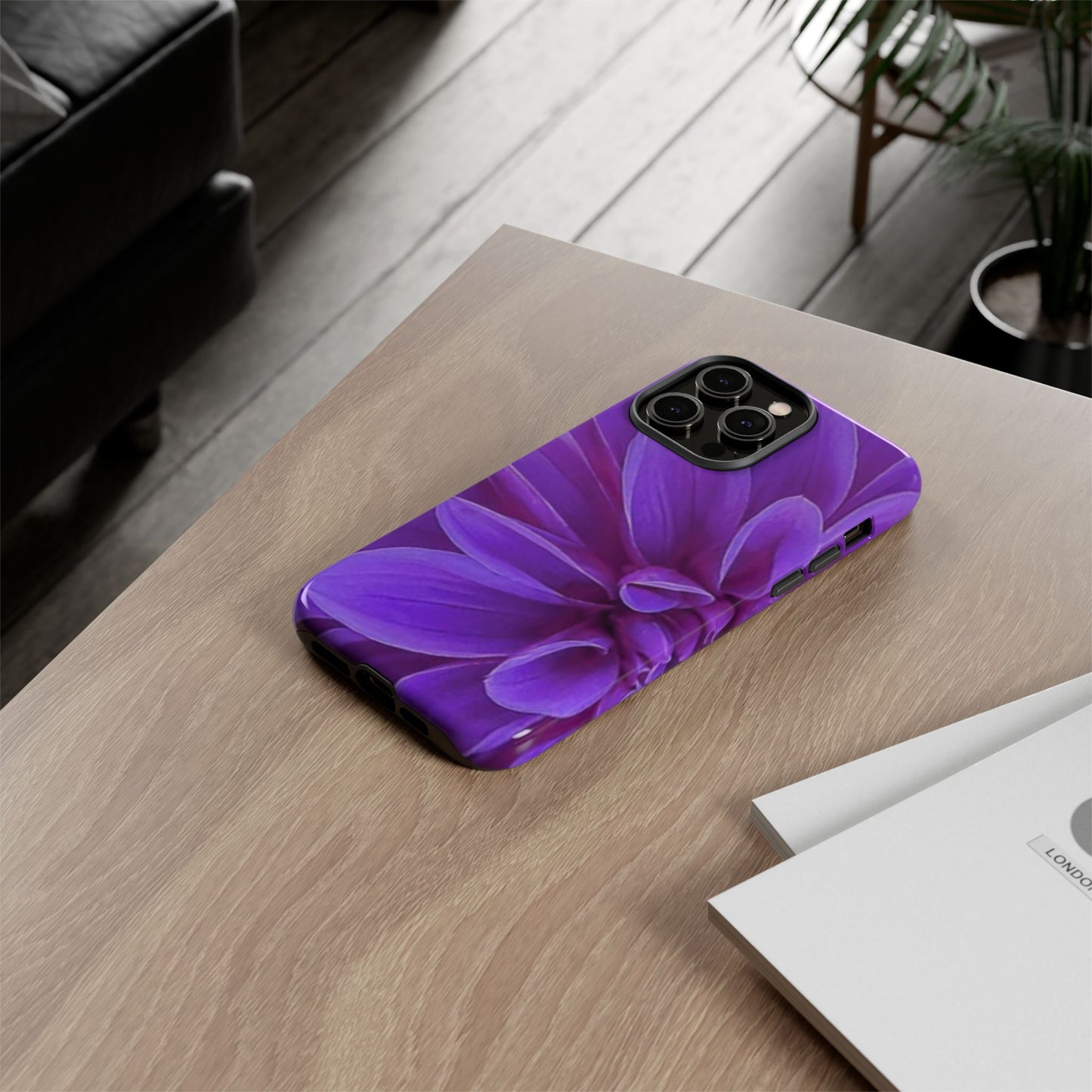 Purple Dahlia Tough Phone Case