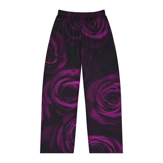Dark Purple Roses Pajama Pants