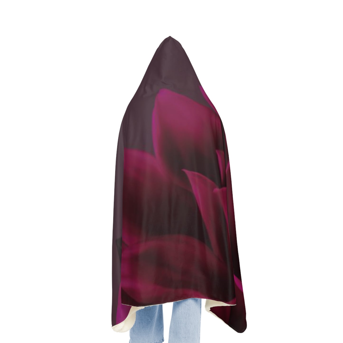Magenta Dahlia Hood Blanket