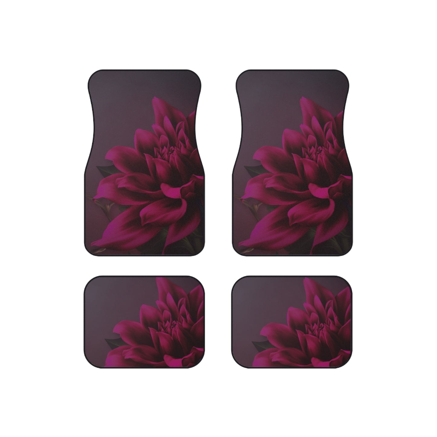 Magenta Dahlia Car Mats (Set of 4)