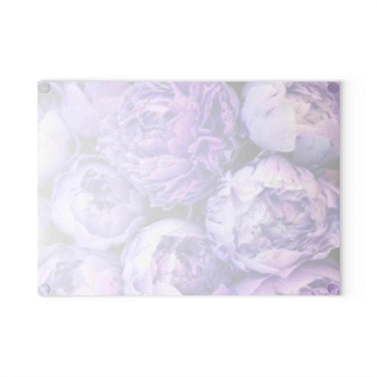 Purple Peony Floral Glass Cutting Board – Premium Kitchen Decor