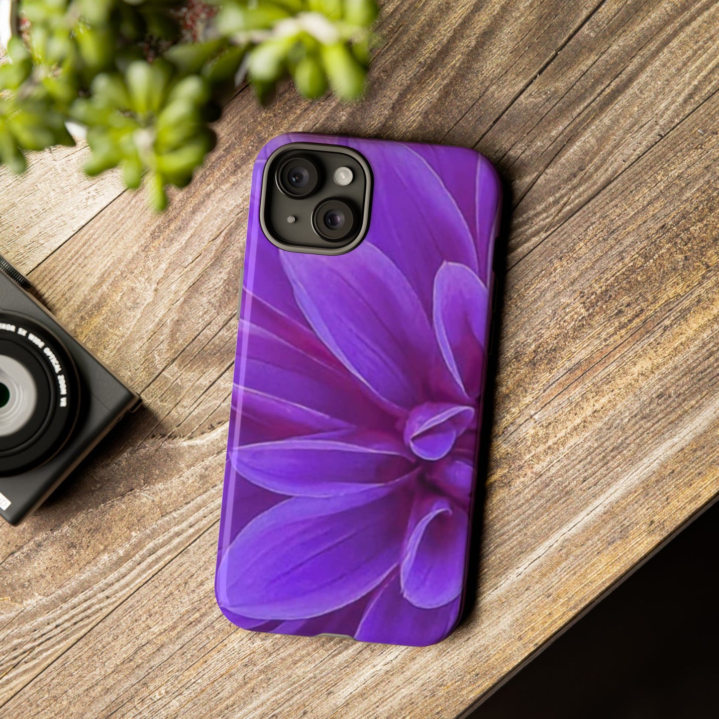 Purple Dahlia Tough Phone Case