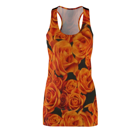 Orange Roses Racerback Dress