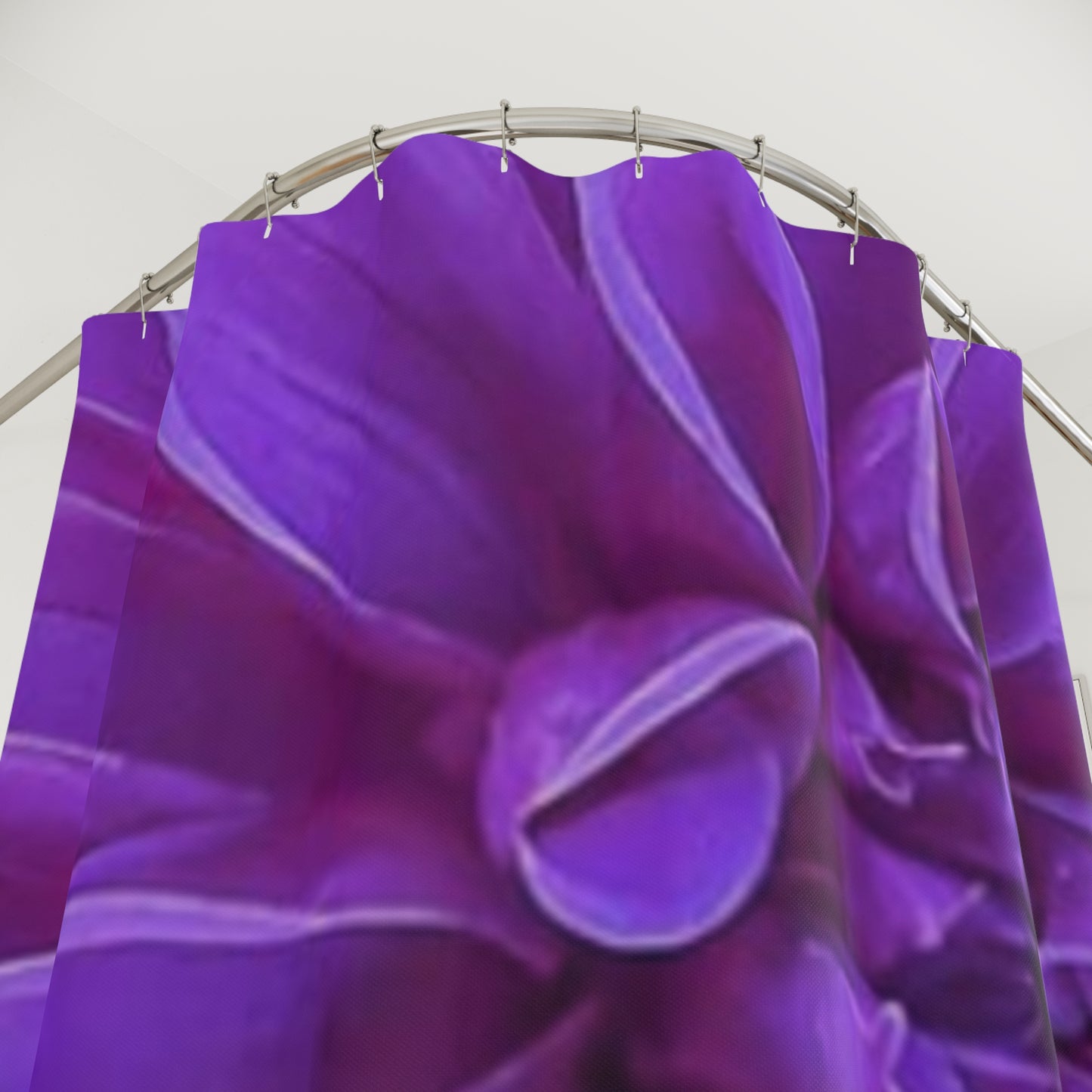  Purple Dahlia Floral Shower Curtain for Chic Bathroom Decor