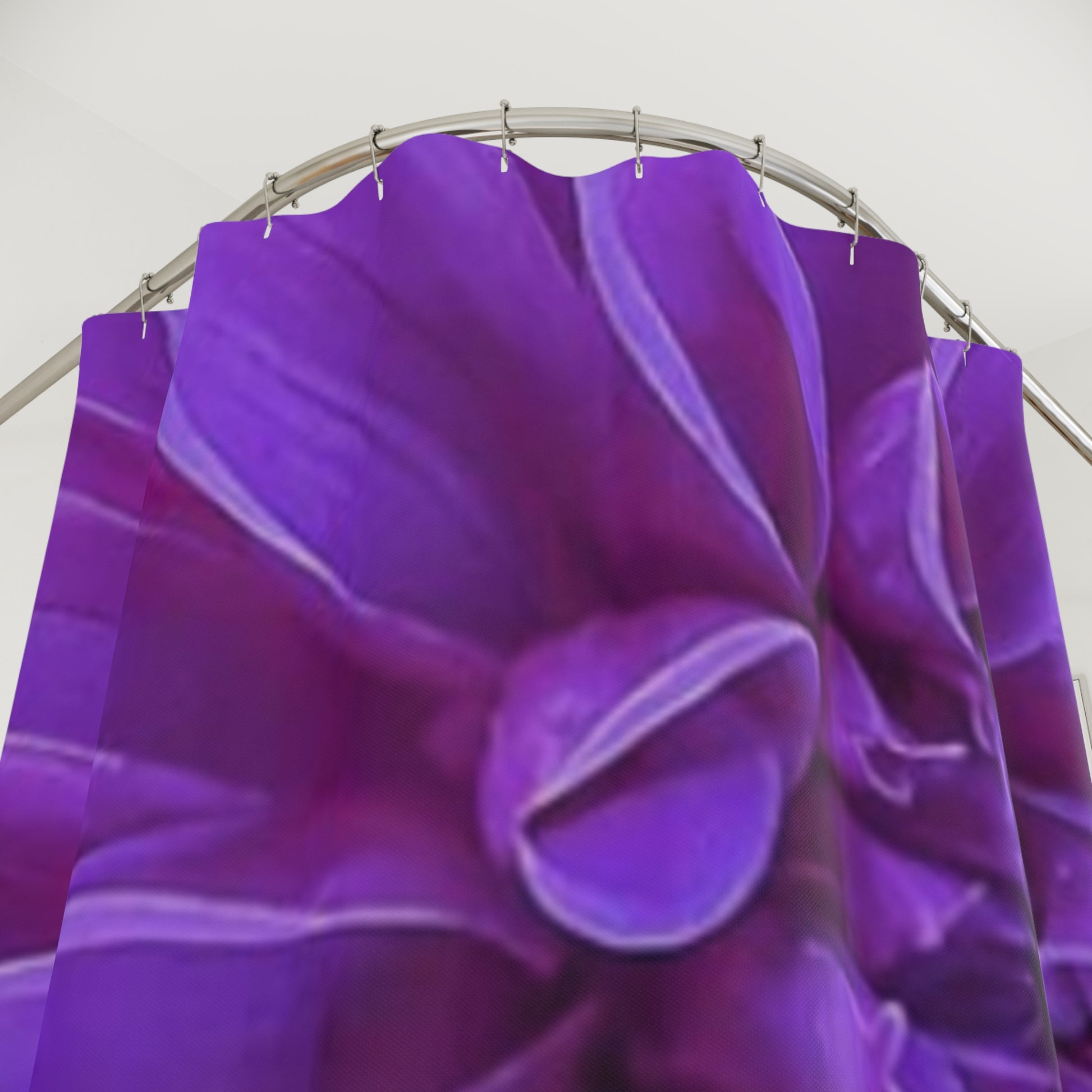  Purple Dahlia Floral Shower Curtain for Chic Bathroom Decor