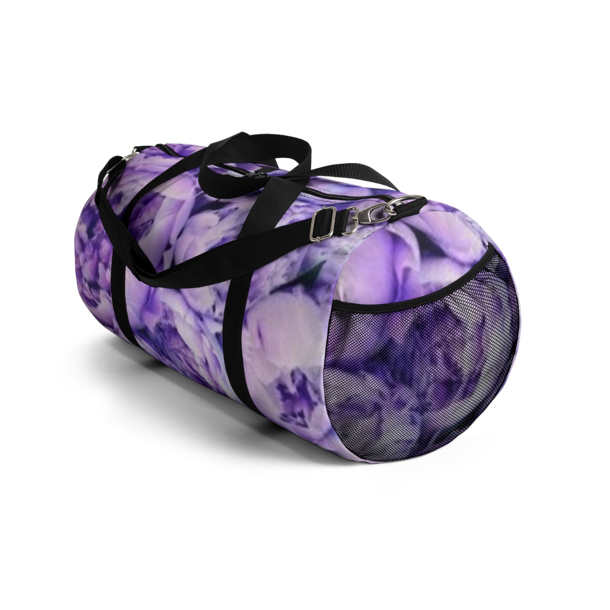 Purple Peony Floral Duffel Bag for Gym