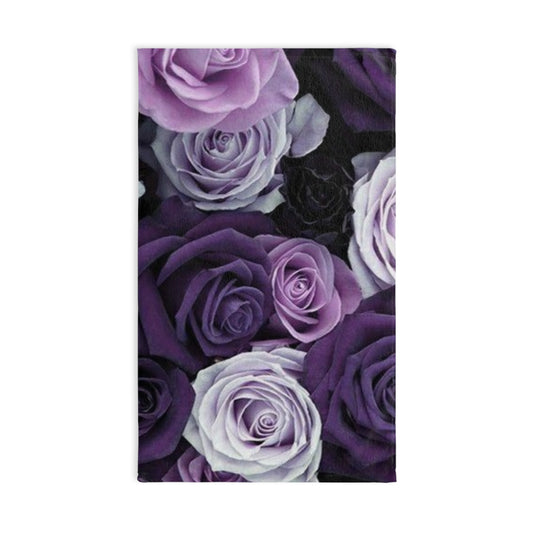 Floral Hand Towel – Purple Roses Style