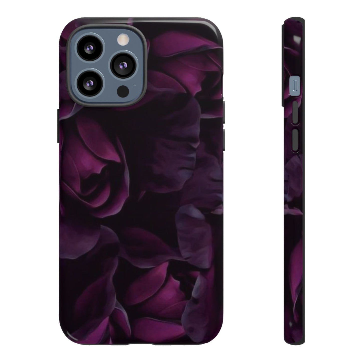 Dark Purple Floral Tough Phone Case