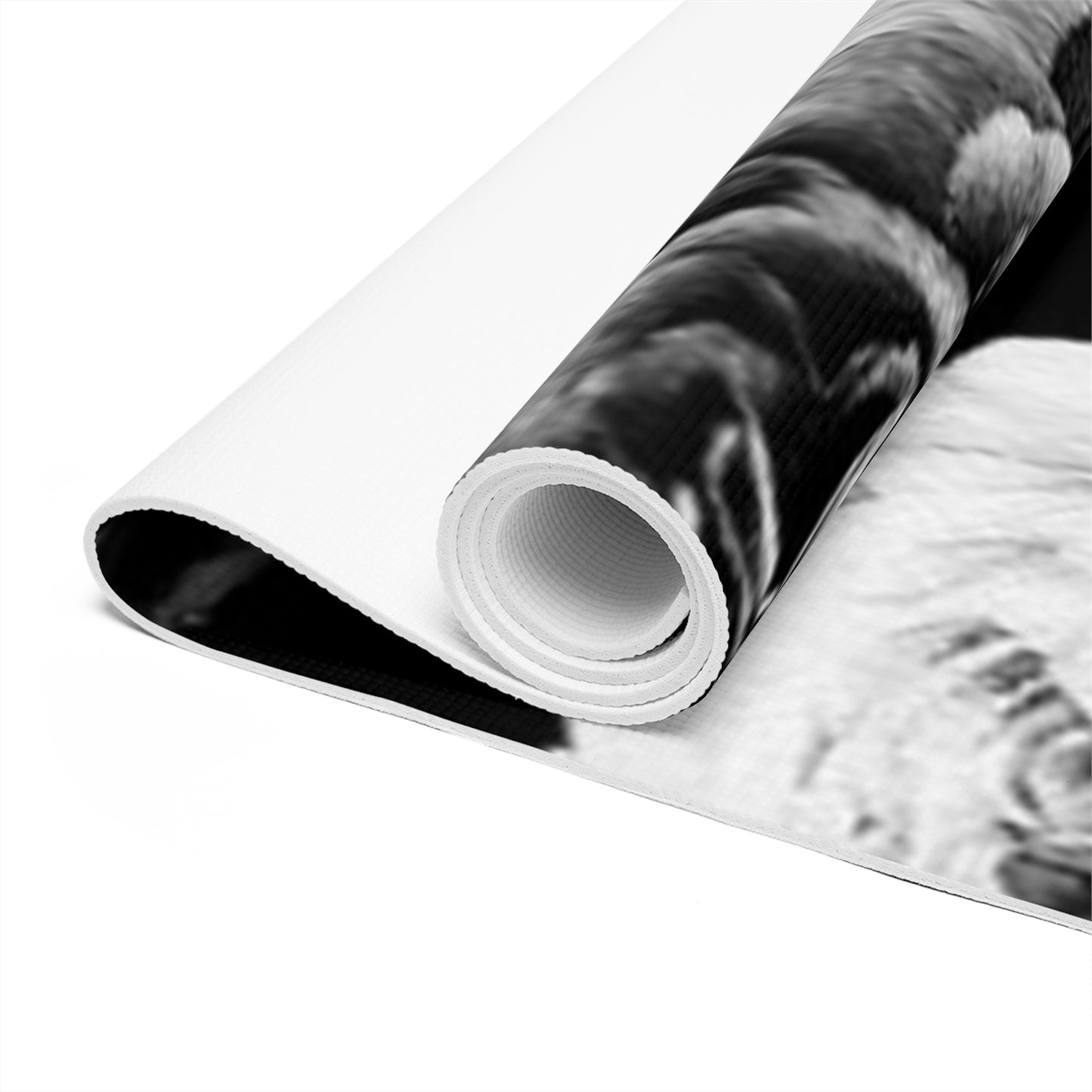 Black & White Floral Exercise Mat