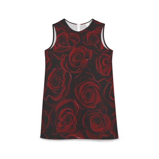 Red Roses Sleeveless Dress