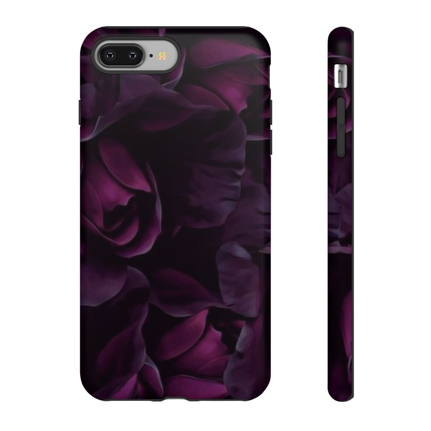 Dark Purple Floral Tough Phone Case