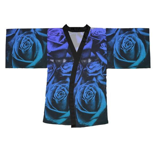 Blue Roses Kimono Robe