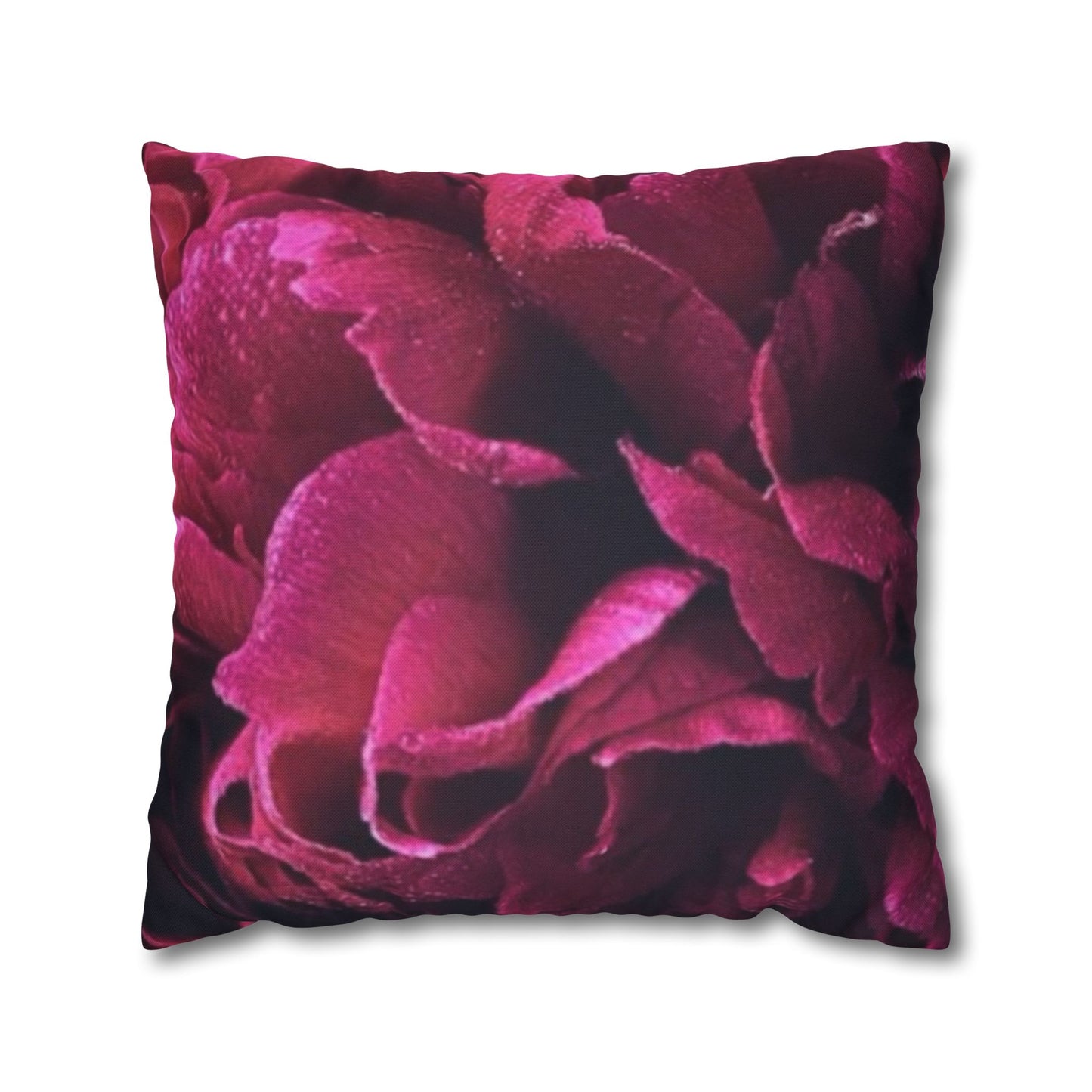 Magenta Floral Square Pillowcase